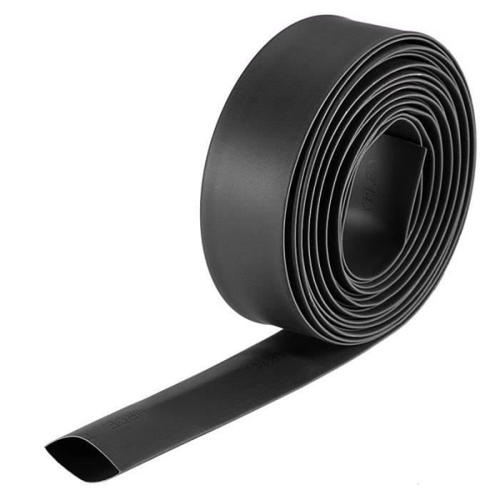 Gaine Thermorétractable 120mm Dia 2:1 - Tube Isolation Électrique 1m Noir QUARKZMAN