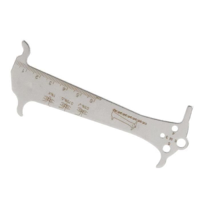 HOUSON Jauge d'usure de chaîne de vélo, testeur de chaîne de vélo multi-outil indicateur d'usure de chaîne pour réparation de vélo HOUSON Jauge d'usure de chaîne de vélo, testeur de chaîne de vélo multi-outil indicateur d'usure de chaîne pour réparation de vélo