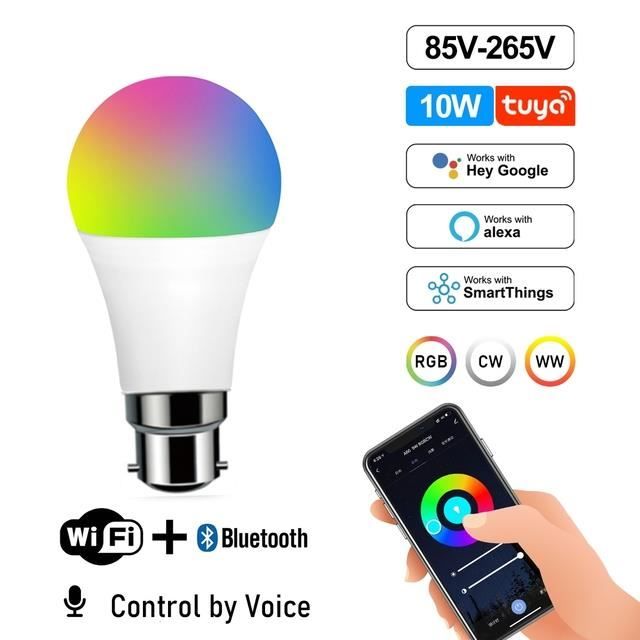 Ampoule LED RGB E27 Intelligente - Télécommande IR - 10W - AC 85-265V - Neuf