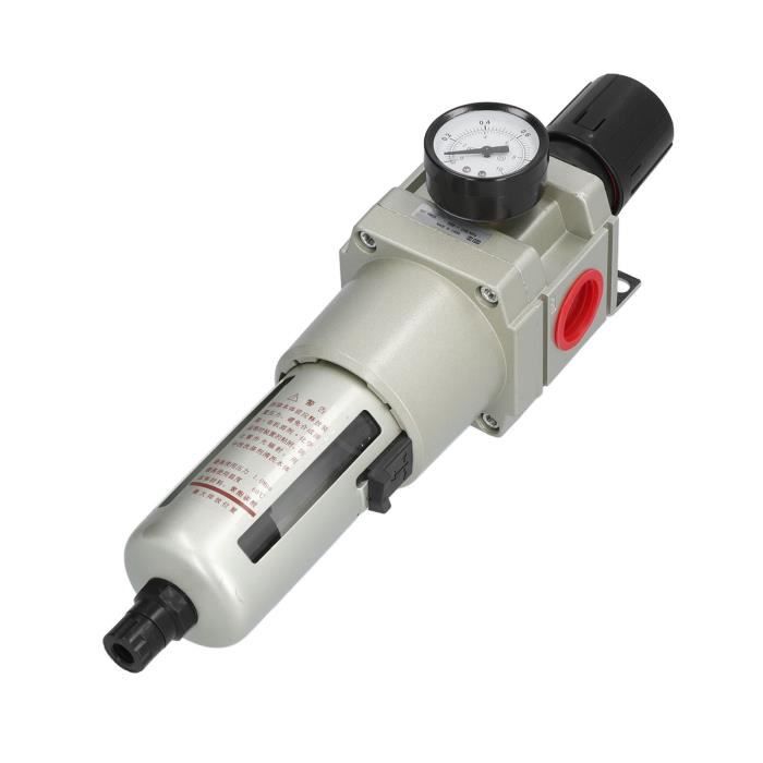 Démonte-pneus Avec Séparateur Eau/huile Et Régulateur Pression - 18,2 Cm Métal Argenté - Neuf