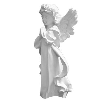 Statue Ange En Plâtre - 2 Pièces à Assembler - Marque Powertex, Couleur Blanc - Neuf, Décoration