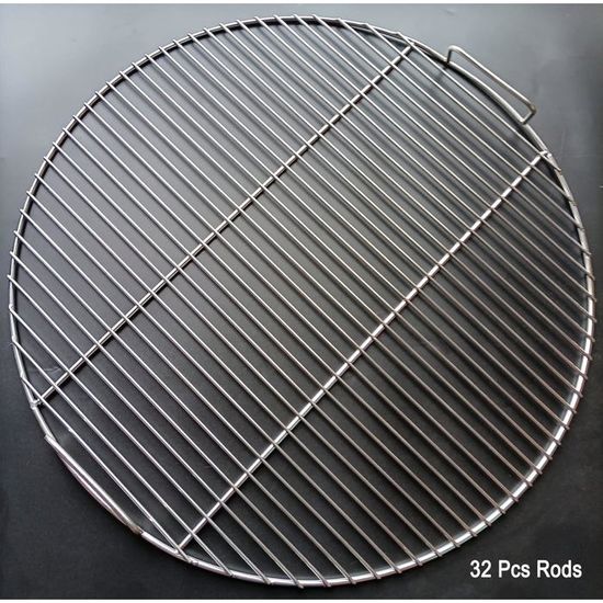 Grille BBQ Acier Inoxydable Ø54,5cm - Pour Barbecue Sphérique Weber 57cm