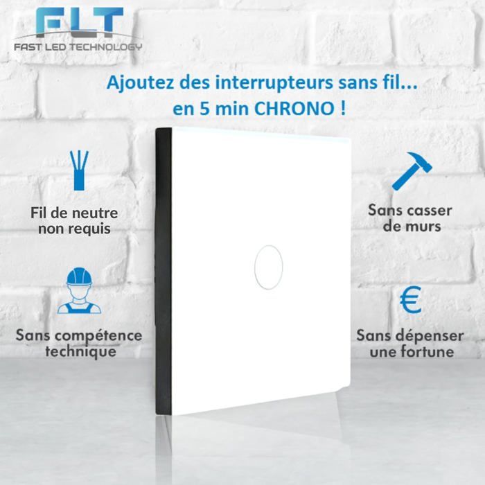 Interrupteur Connecté Meross WiFi - Simple Allumage - Nécessite Un Neutre - Compatible Alexa, HomeKit, Google