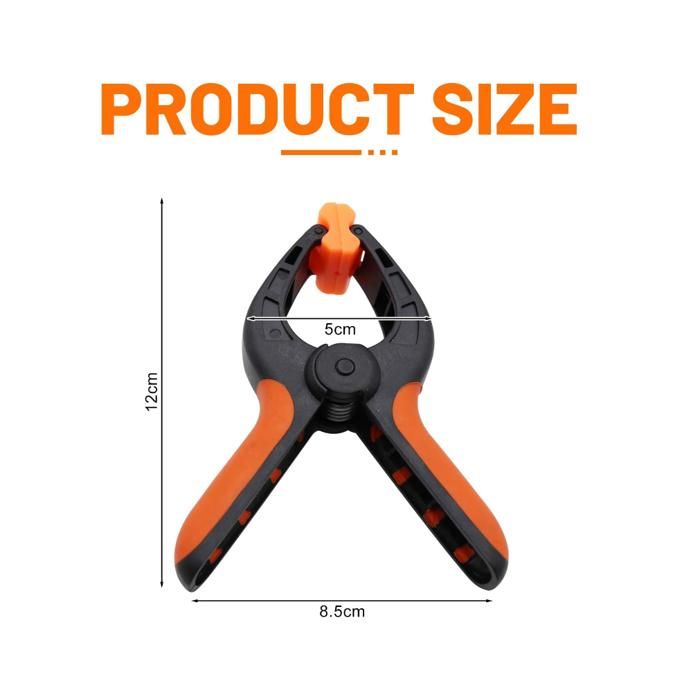 Jorgensen Jeu De 2 Mini Serre-Joints Et 4 Pinces U00e0 Ressort Avec Ouverture De 25, 50mm, Serre