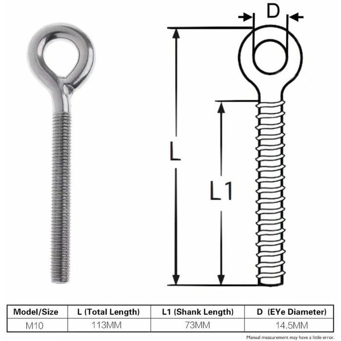 4 Anneaux En D Forgés 1/2" – 12 000 Lbs De Rupture, Noirs, Pour Attache Lourde !