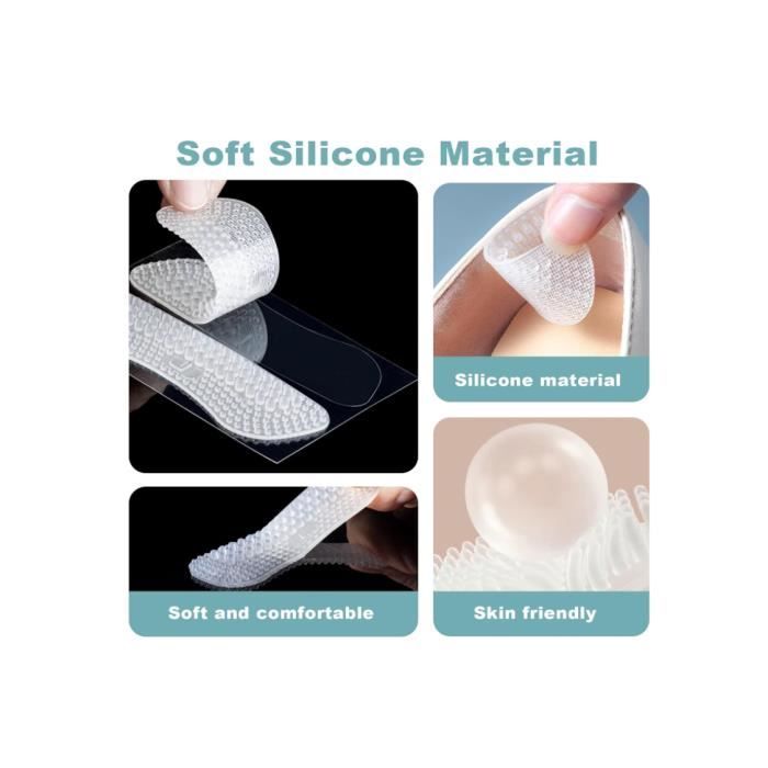 OUDQFCJ 1 Paire Coussinets Talon Antidérapant Silicone - Protection Gel Pour Slingbacks, Sandales Et Sneakers Femme