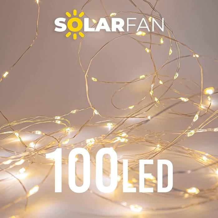 Guirlande Lumineuse Intérieure - Solarfan - 100 LED Chaude - 10m