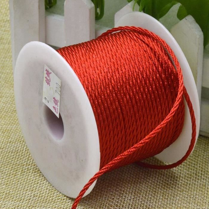 Pelotes de laine,Corde d'amour en Nylon rouge 50 mètres, ficelle en soie  synthétique, 2mm[F225925875] - Cdiscount Beaux-Arts et Loisirs créatifs