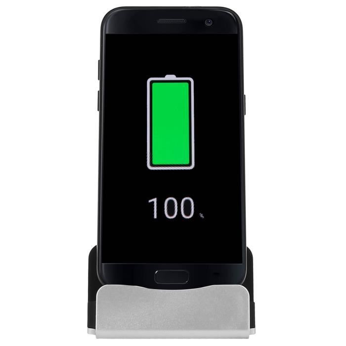 Station De Charge Dock Pour Oppo A3 - Micro USB Réversible, Câble 90 Cm, Plastique Noir, Marque K-S-Trade