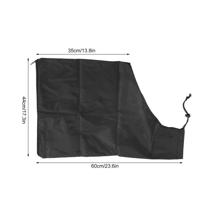 2 Sacs De Rechange Universels Pour Aspirateur/souffleur De Feuilles - 60x44 Cm, Collier 35 Cm (noir) - 10