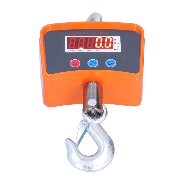 Balance De Grue Numérique 4400 Lb – écran LCD, Orange, 2000 Kg – Avec Piles