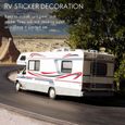 RV Camping-Car Universel Corps Autocollant Bricolage Rayures Image Autocollant Autocollant DéCoration pour Caravane Remorque-2