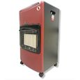 Poêle à gaz infrarouge NOVA FASHION NIKLAS - Rouge - 4200W - Chauffage d'appoint intérieur sur roulettes-2
