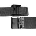 22mm Bracelet Montre Réglable en Acier Inoxydable avec Boucle Déployante (Noir)-2