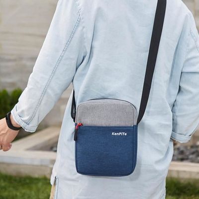 Sacoche Bandoulière RIVACCI Pour Homme - Format Compact 21x18cm, Nylon, Style Vintage