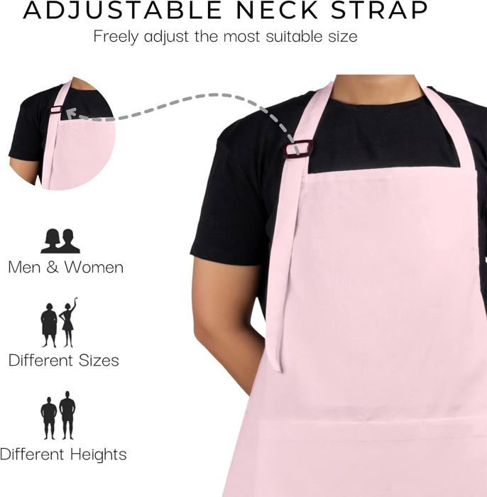 Tablier Chef Rajrang Coton 88x69cm - 3 Poches, Unisexe Homme/Femme