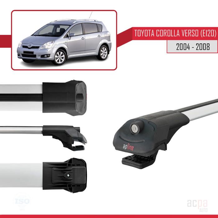 Barres De Toit ACE-2 Apline Compatibles Toyota Corolla Touring E210 2019-2025 - Gris Aluminium