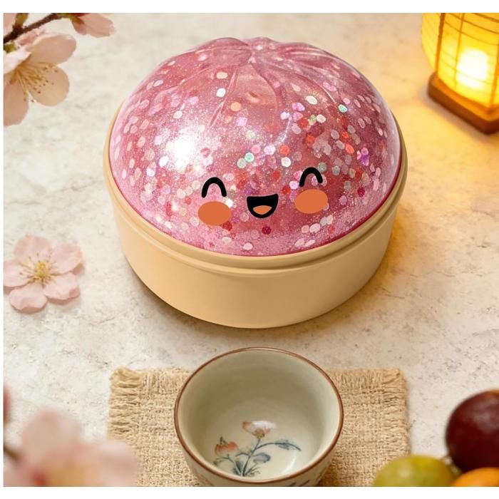 Set De 2 Gros Dumplings Squishy Pailletés | Jouet Antistress Avec Panier Vapeur, TPR Souple, Pour Enfant Et Adulte