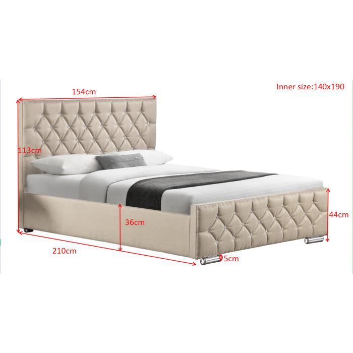 NEFELE Canapé-lit capitonné en tissu avec rembourrage ignifuge By