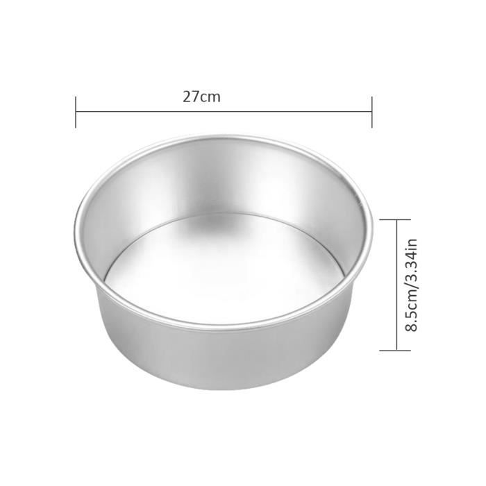 Moule à Gâteau Rond 20 Cm (8 Pouces) Avec Fond Amovible - En Aluminium Anodisé - Pour Four Et Air Fryer - Livré Avec Spatule Et Couteau