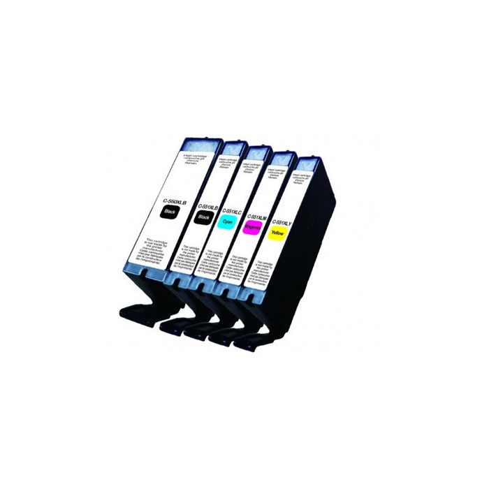 Lot De 4 Cartouches D'encre Jaune Compatibles Canon PIXMA - Modèles IP7240, IP8750, MG6350, MG7500