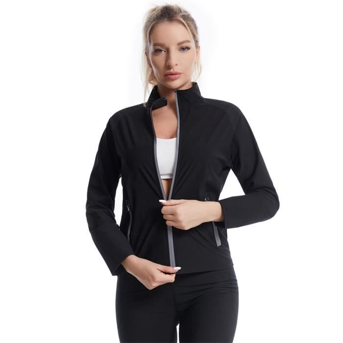 Combinaison De Sudation Pour Femme – Survêtement Longue Fermeture éclair, Fitness, Gym, Régime, Coupe-vent Et Imperméable - 3