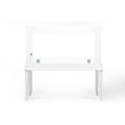 Table basse Classico - Mobili Fiver - Blanc - Mélaminé/Verre - Made in Italy-3