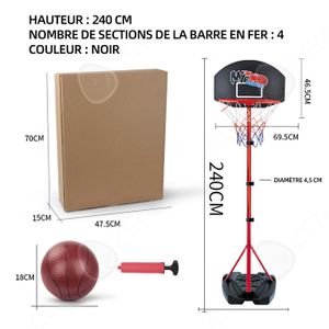 Lot De 2 Filets De Rechange Pour Panier De Basket - 12 Boucles, Longueur 55 Cm - Nylon Résistant Aux Intempéries