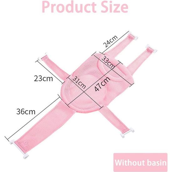 Hamac De Bain Bébé Antidérapant + Brosse Shampoing Silicone – Coussin Siège Baignoire Pliable Filet Doux 0-18 Mois