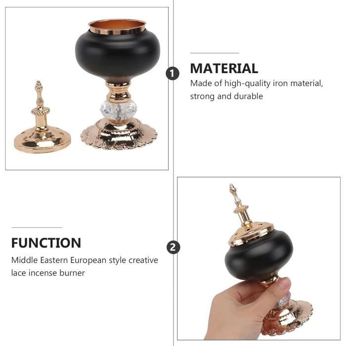 Arabian Bakhoor Burner Golden Encens Brûleur Iron Art Oud Burner