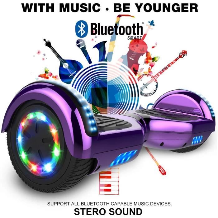 Windgoo Hoverboard 6.5 Pouces Overboard Électrique 500W Auto-Équilibrage  Tout Terrain Board pour Enfants et Adultes - Rose - Cdiscount Auto