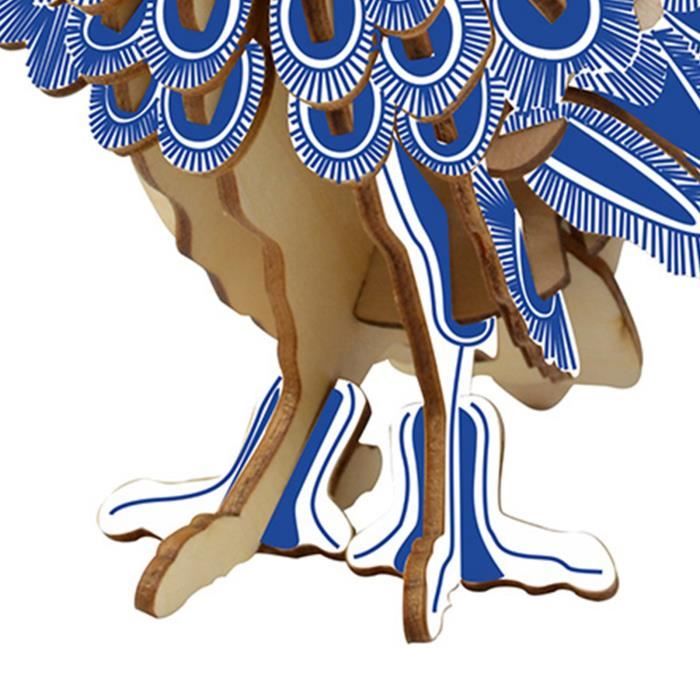 8 Puzzles 3D SANLIUSANJIU – Animaux, Maison, Avion – En Carton, Sans Colle Ni Ciseaux, Dès 10 Mois
