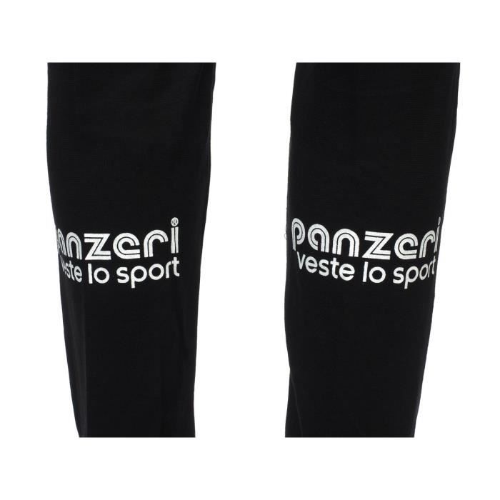 Pantalon de surv tement Uni t noir blc pant slim Panzeri Handball Indoor Coupe SLIM
