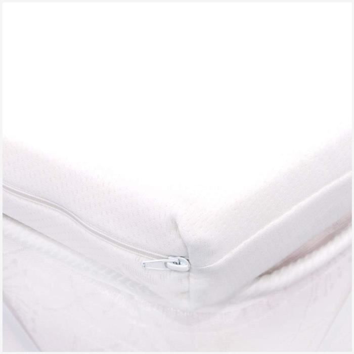 MiaSuite Memory Foam Topper 180x200 Cm – 10 Cm Hoch, Mit Aloe Vera Bezug & Orthopädischer Stütze – Für Erholsamen Schlaf
