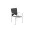 Fauteuil De Jardin Aluminium Blanc Textilène Gris