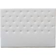 Tête de lit capitonnée "Déco" - 149 cm pour lit: 140 x 190 cm - Blanc - En PVC-0