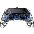 Manette Nacon lumineuse pour PS4 - Translucide Bleue-0