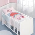 Parure de lit bébé 100% flanelle de coton - PEPPA PIG RAINBOW - 100x135 cm - Licence officielle-0