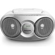 PHILIPS AZ215S - Lecteur CD Portable - Tuner Radio FM - Gris-0
