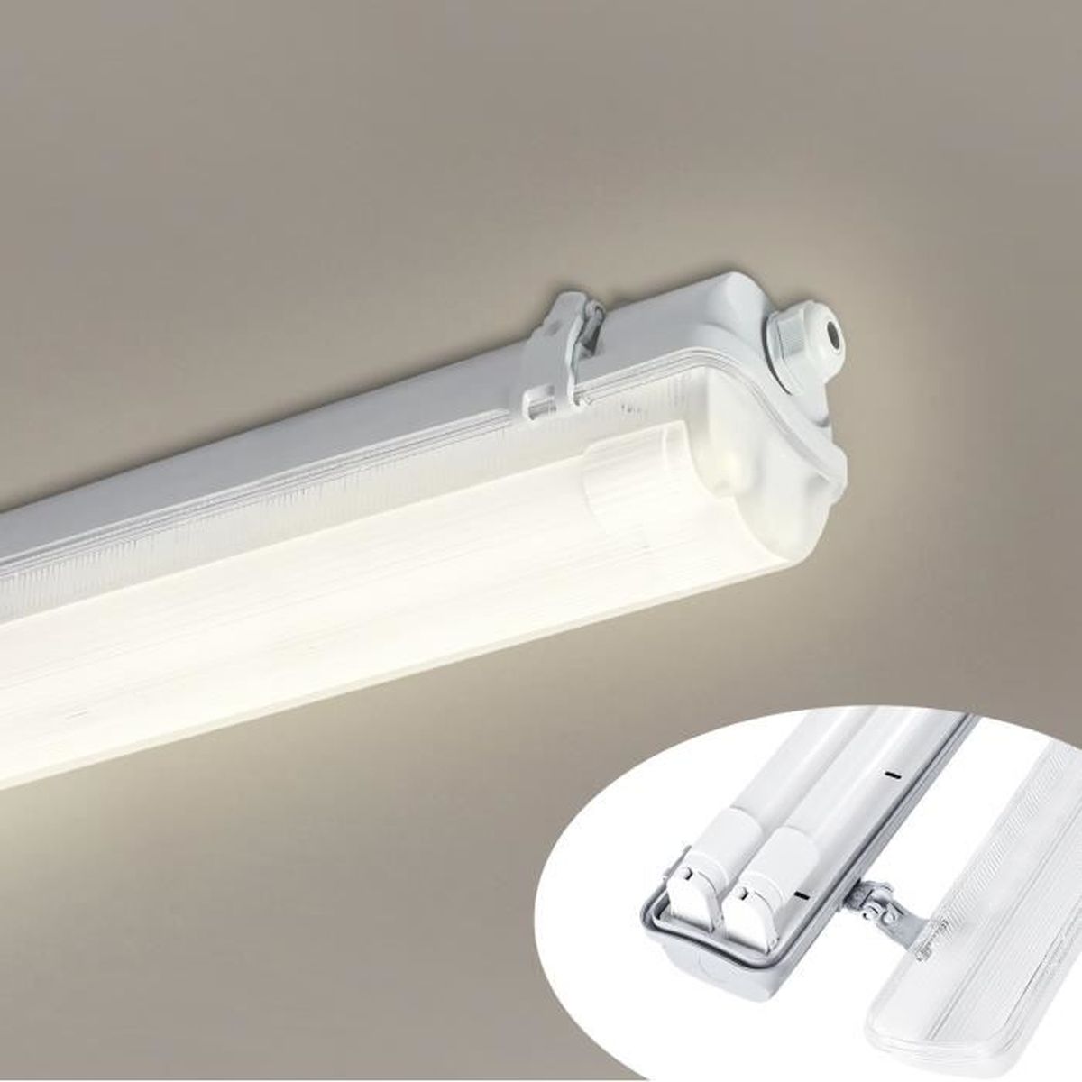 LARS360 Tube LED 120cm Tube LED T8 18W Blanc Neutre IP65 Etanche Pour