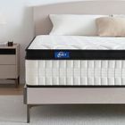 slily Matelas 180x200 Épaisseur 26cm, Matelas Hybride Mémoire de Forme Ressorts Ensachés 7 Zones, Hypoallergénique, Ferme,