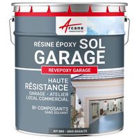 Peinture epoxy garage sol REVEPOXY GARAGE  Gris basalte ral 7012 - kit 5 Kg (couvre jusqu'à 16m² pour 2 couches)