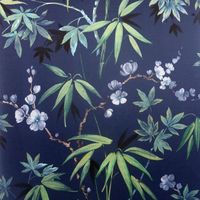 Papier Peint Jasmine Garden Bleu Marine / Vert - Arthouse 297800