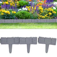 Bordure de jardin en plastique gris - Set Bordure de jardin, rebord de jardin - Aspect granit 2x 10 = 5m pelouse
