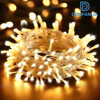Guirlande lumineuse 100 LED 10m - Guirlande de décoration de Noël - 8 modes d'éclairage - lumière chaude