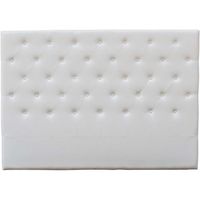 Tête de lit capitonnée "Déco" - 149 cm pour lit: 140 x 190 cm - Blanc - En PVC