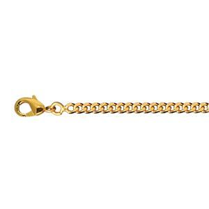 Chaîne Maille Gourmette Plaqué Or 18 Carats - Longueur 45 Cm - Bijoux Mixte Neuf Avec étiquettes