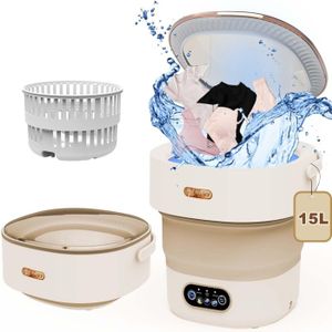 Mini Machine à Laver Portable Pliante 6L 12V - Idéale Chaussettes Et Sous-Vêtements