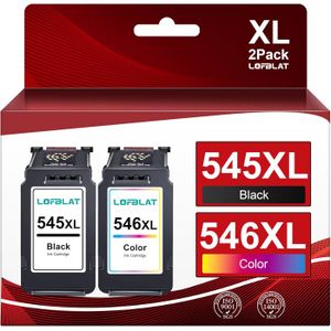 Cartouches D'encre Compatibles Canon PG-545 XL Noir Et CL-546 XL Couleur – Haut Rendement – Pour Imprimantes Pixma TS/TR/MG/MX Série
