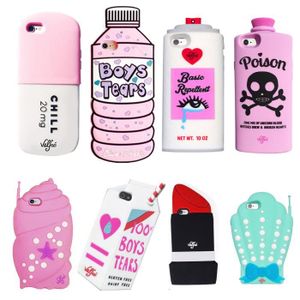 3drouge à Lèvres Mode Téléphone Coque Pour Iphone 7 Bleu